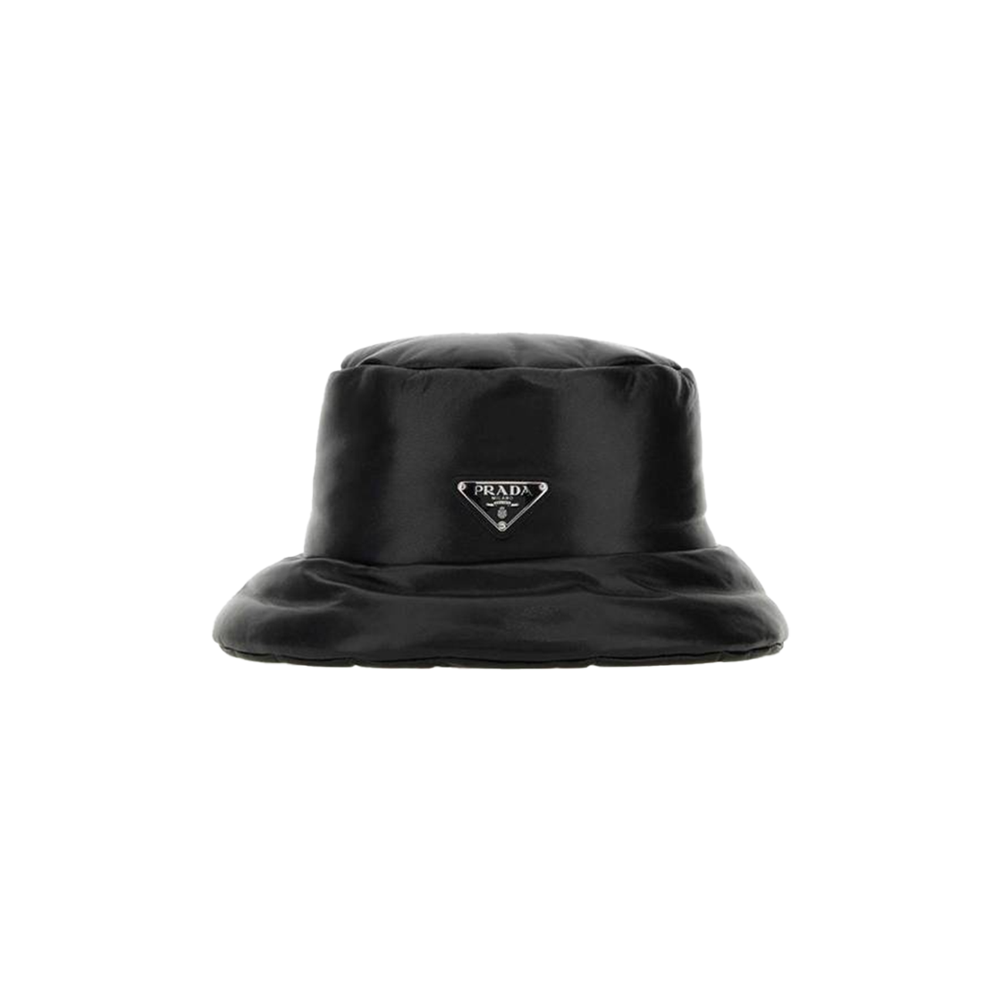 1HC248-2DYI-F0002 Prada Leather Bucket Hat Black
