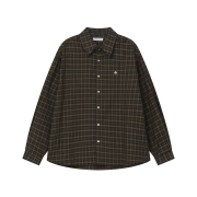 SLOW RECORD HOUSE Vintage Check Shirt Khaki