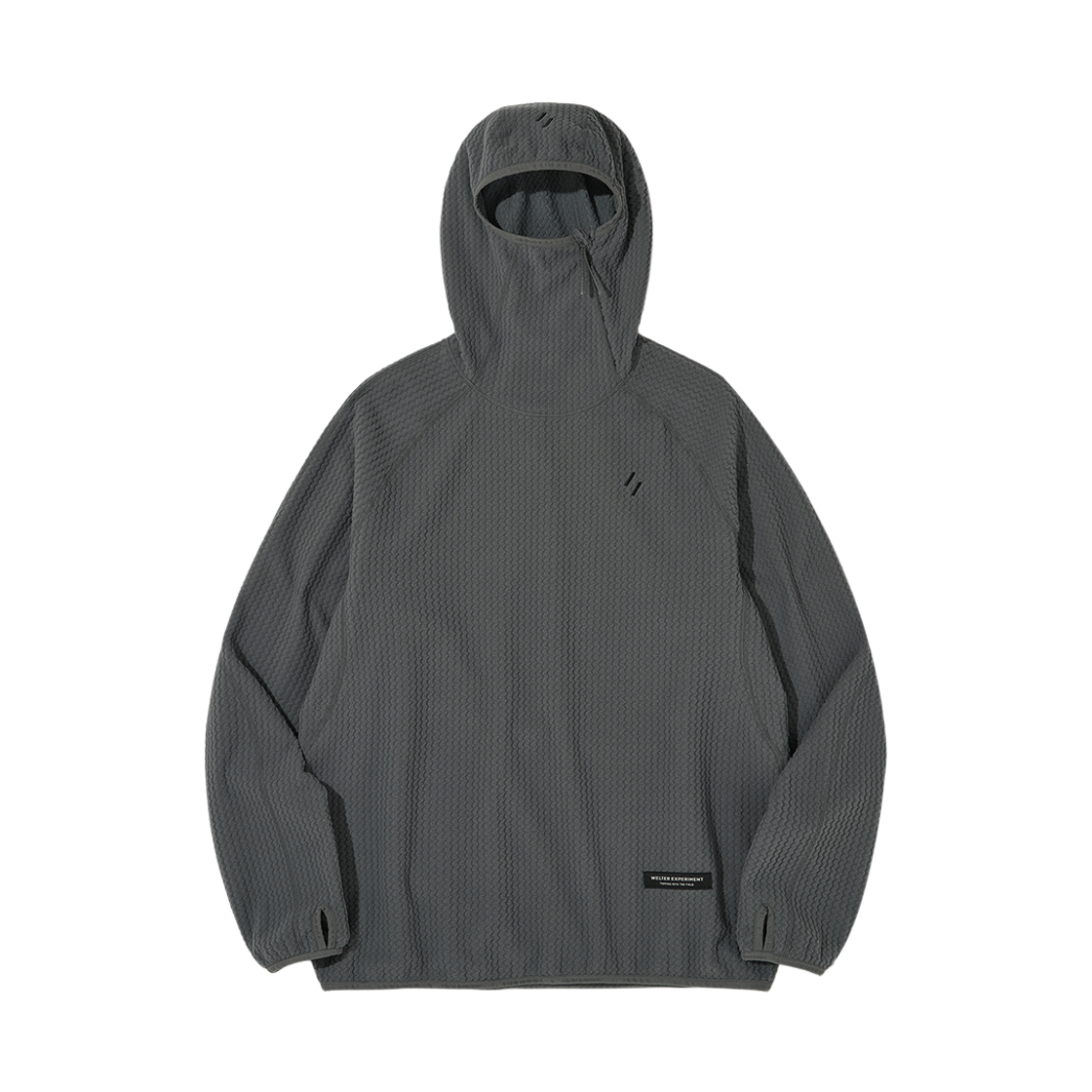 WBEWTH001CH WELTER EXPERIMENT Calora Fleece Hooded Fullover Charcoal
