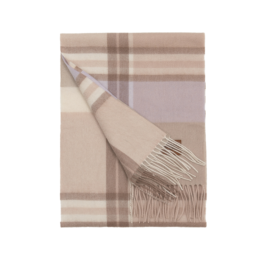 리끌로우 문 체크 캐시미어 100% 머플러 베이지(RECLOW Munm Check Cashmere 100% Muffler Beige) - 2