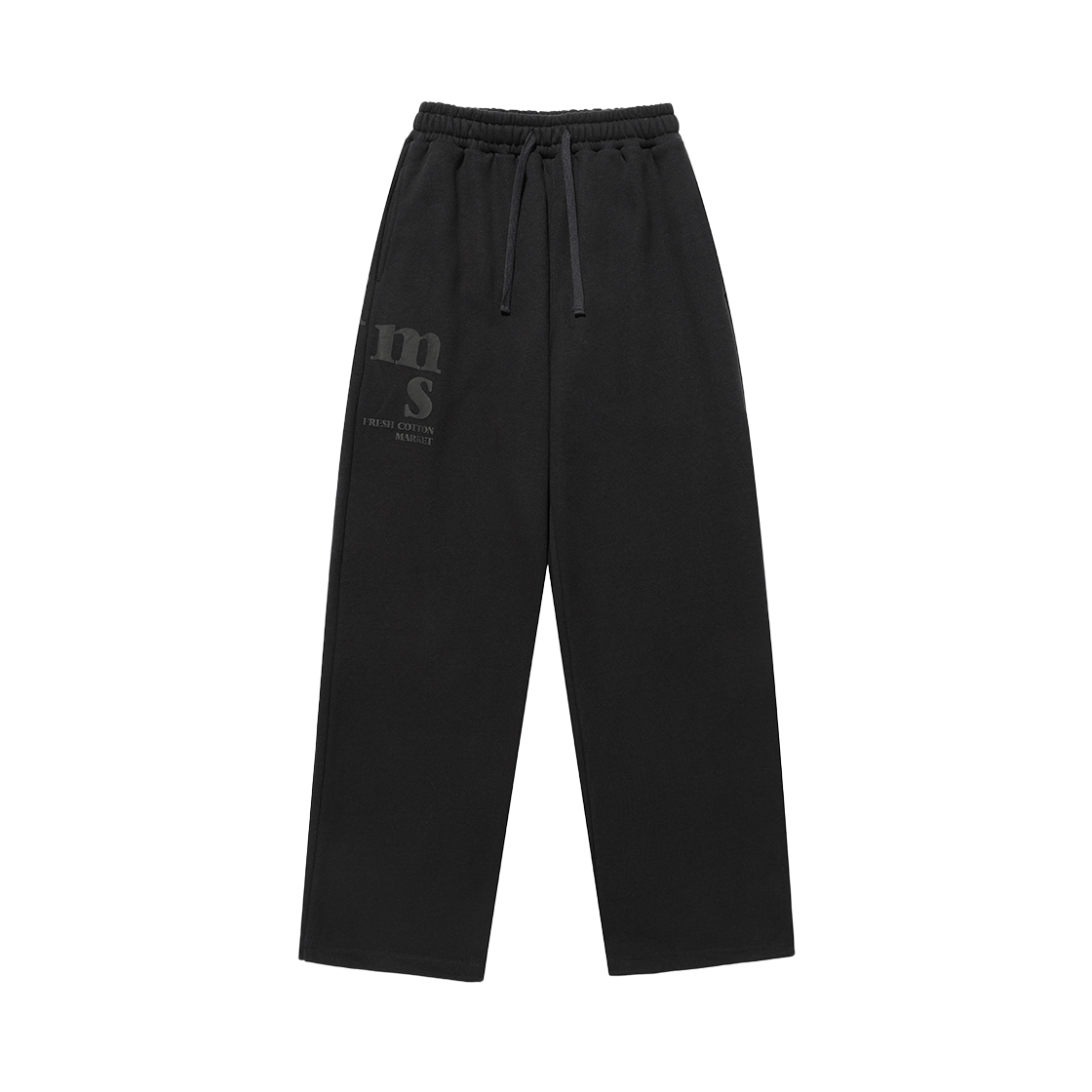 KIB5FUPP02ABK Kims Fresh Cotton Market Messy Alpha Logo Sweatpants Black