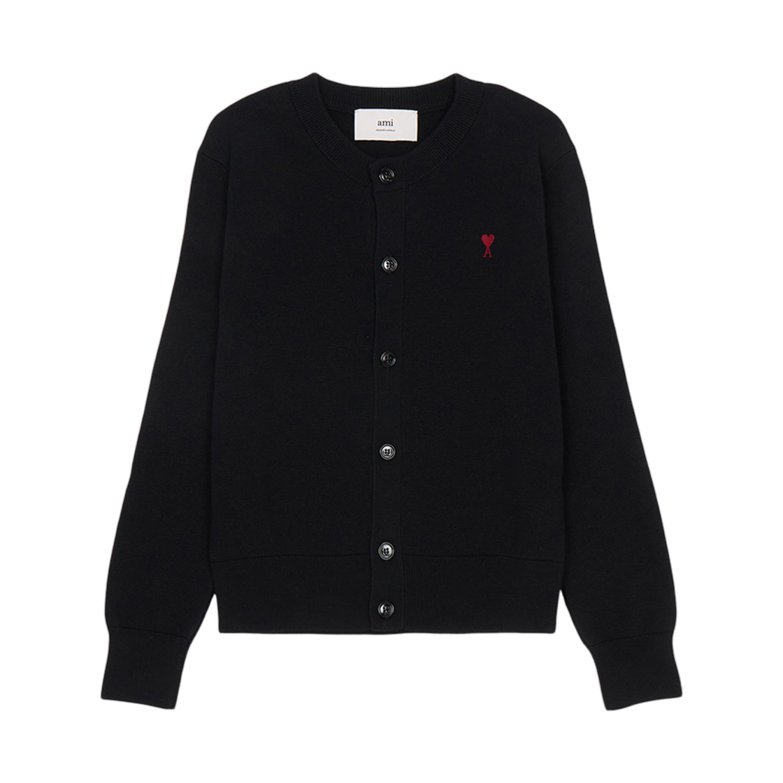 (W) 아미 가디건 블랙((W) AMI Cardigan Black)