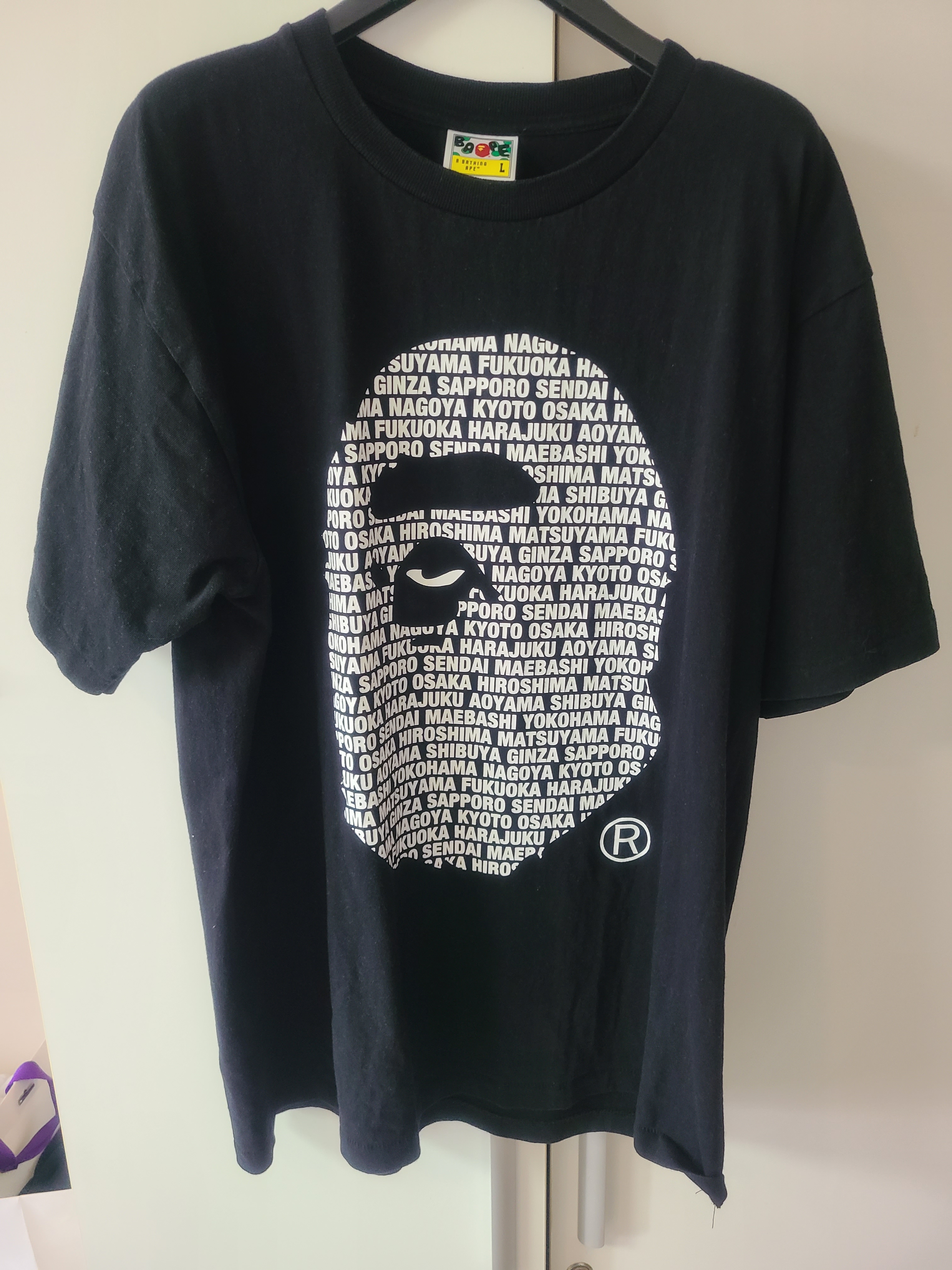 BAPE Japan Ape Head T-Shirt Black 착용 스타일