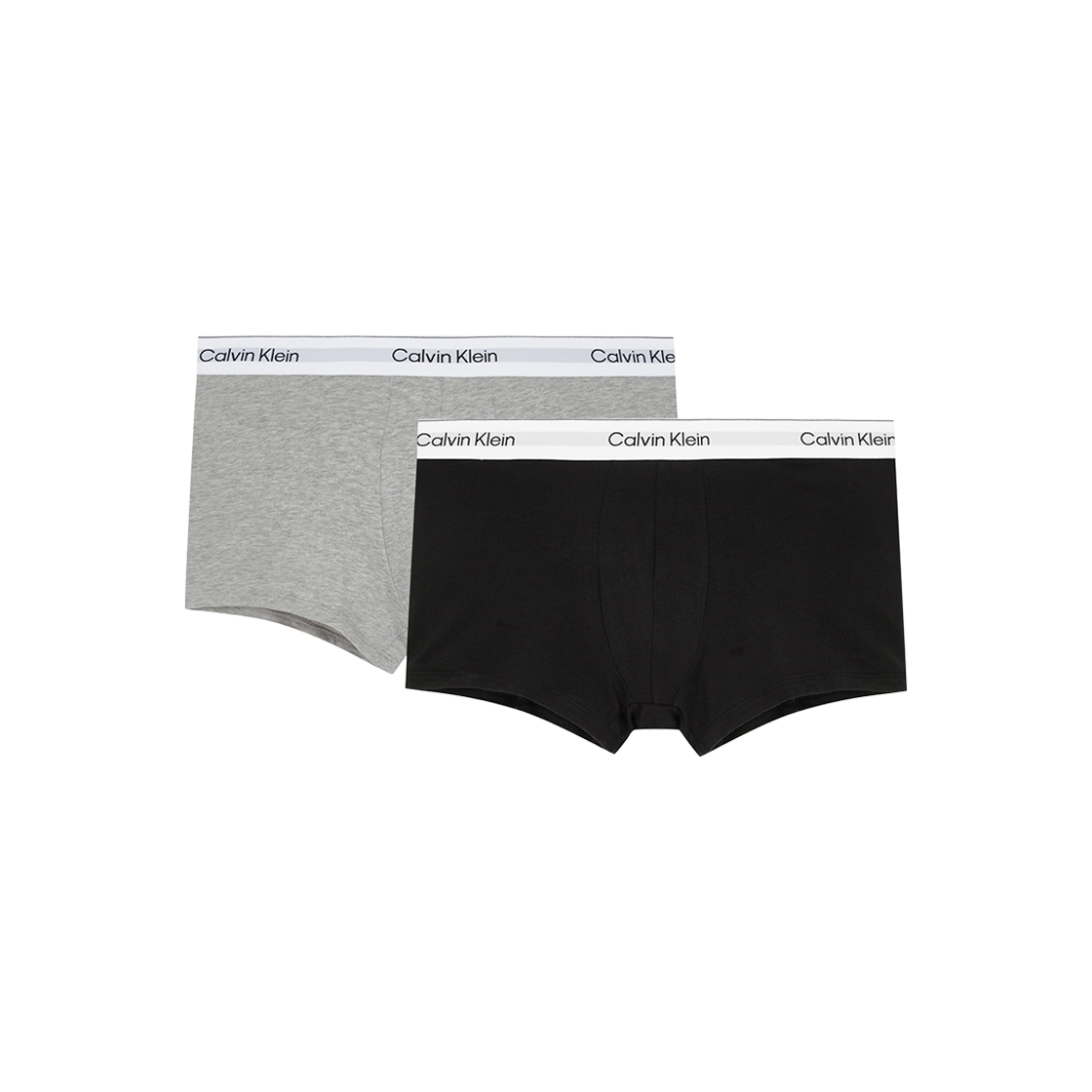 NB4391UJH Calvin Klein Icon Cotton Stretch 2-pack Trunks Black Grey