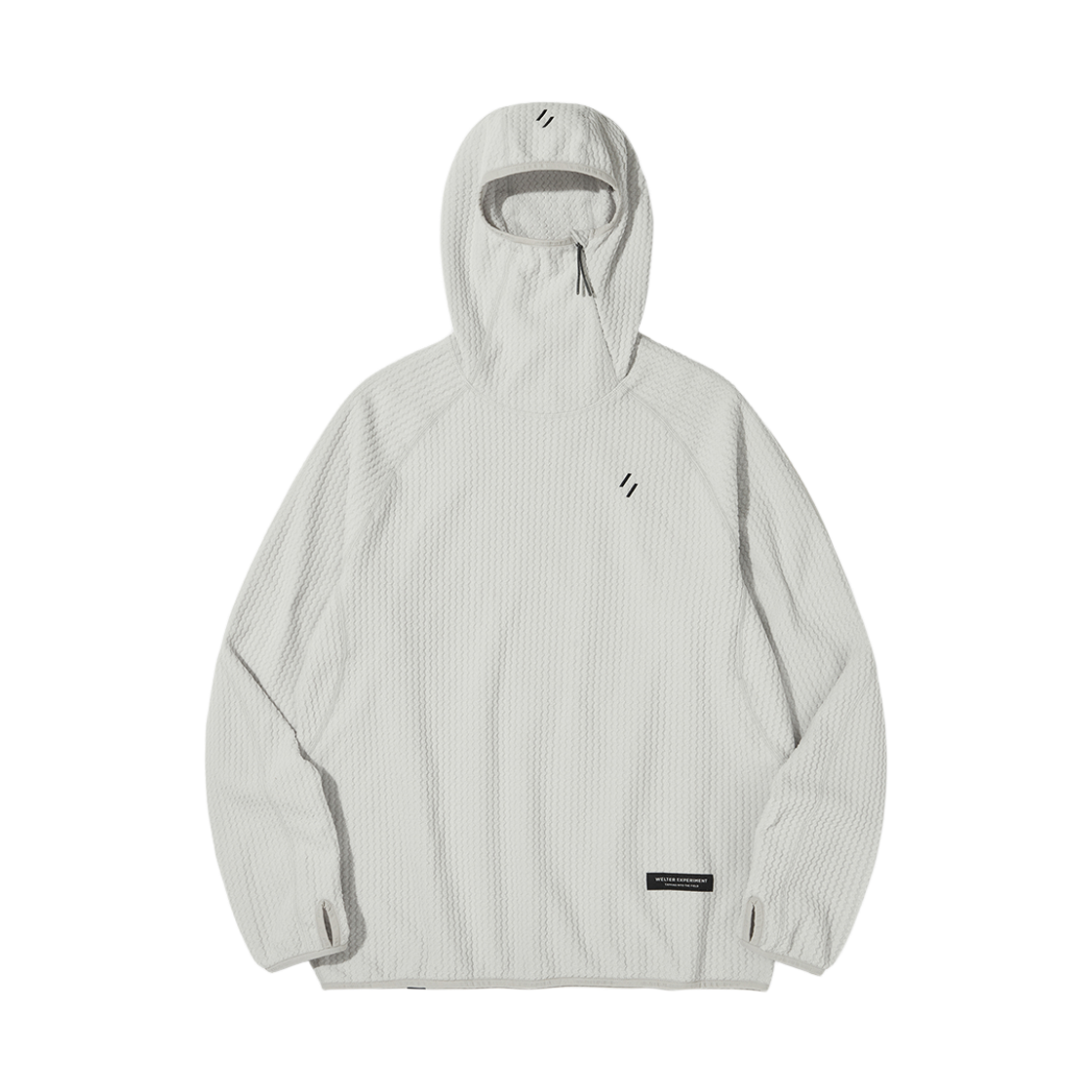 WBEWTH001WH WELTER EXPERIMENT Calora Fleece Hooded Fullover White
