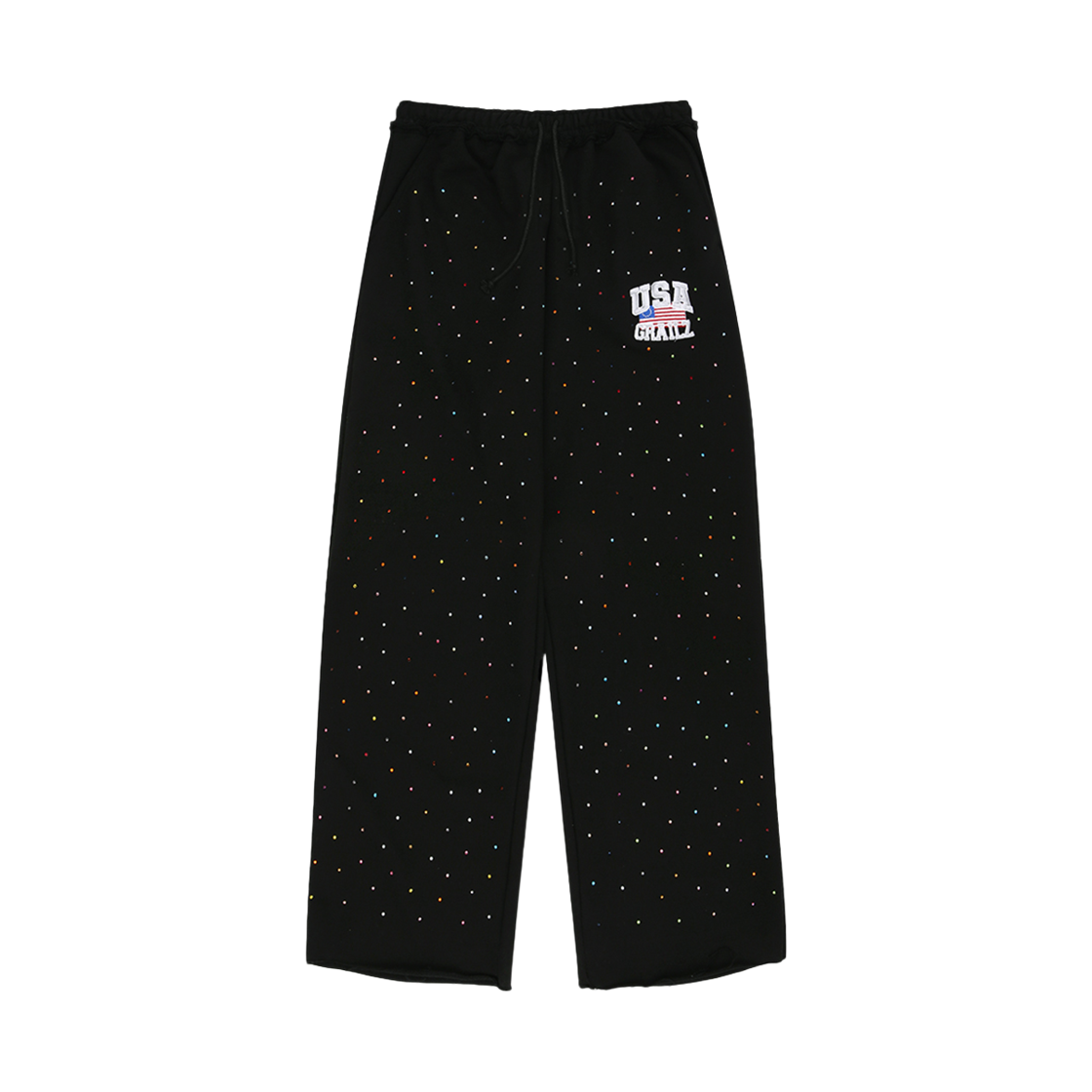 GR25FWMB01BK Grailz Crystal Baggy Sweat Pants Black