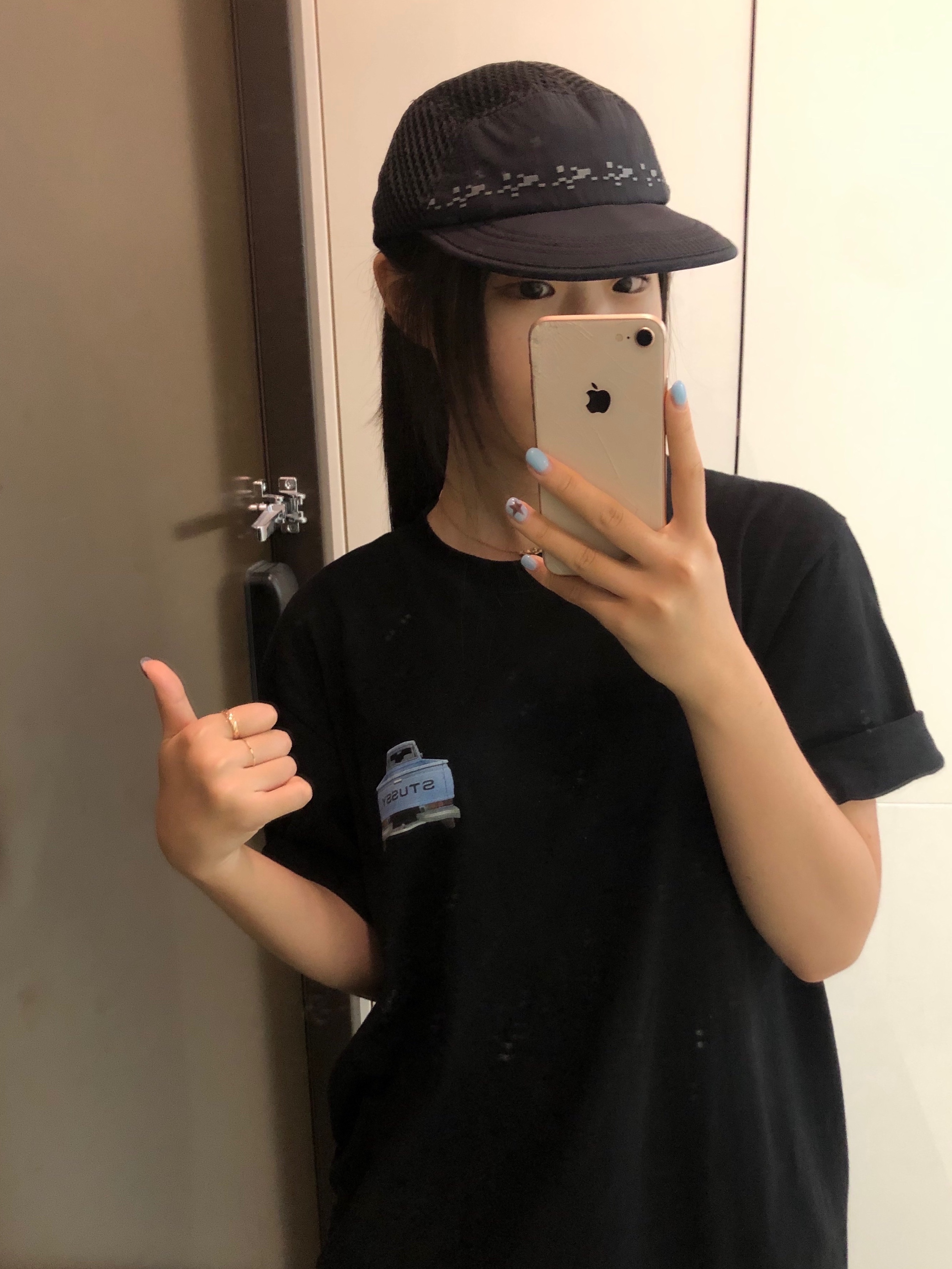 Stussy Pickup T-Shirt Black 착용 스타일
