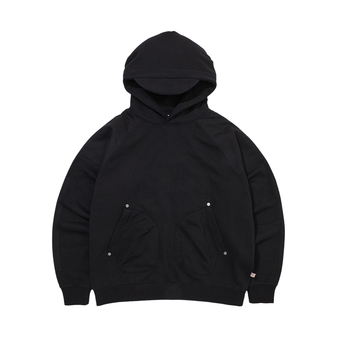 TRA3TSU505BBK True Religion Woven Patch Solid Hoody Black