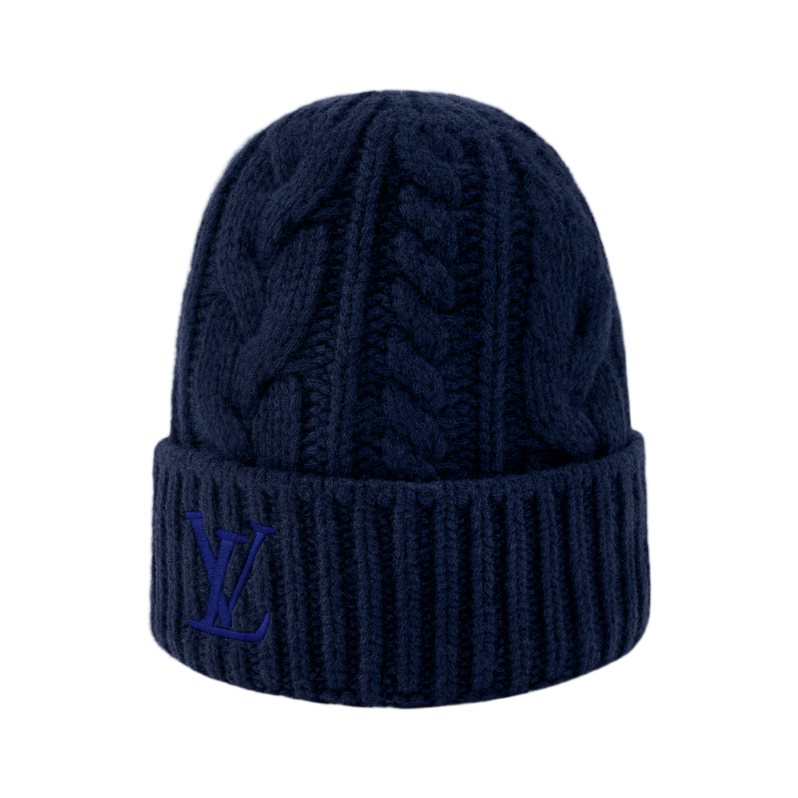 루이비통 온리 LV 미니 케이블 비니 네이비(Louis Vuitton Only LV Mini Cable Beanie Navy) - 2