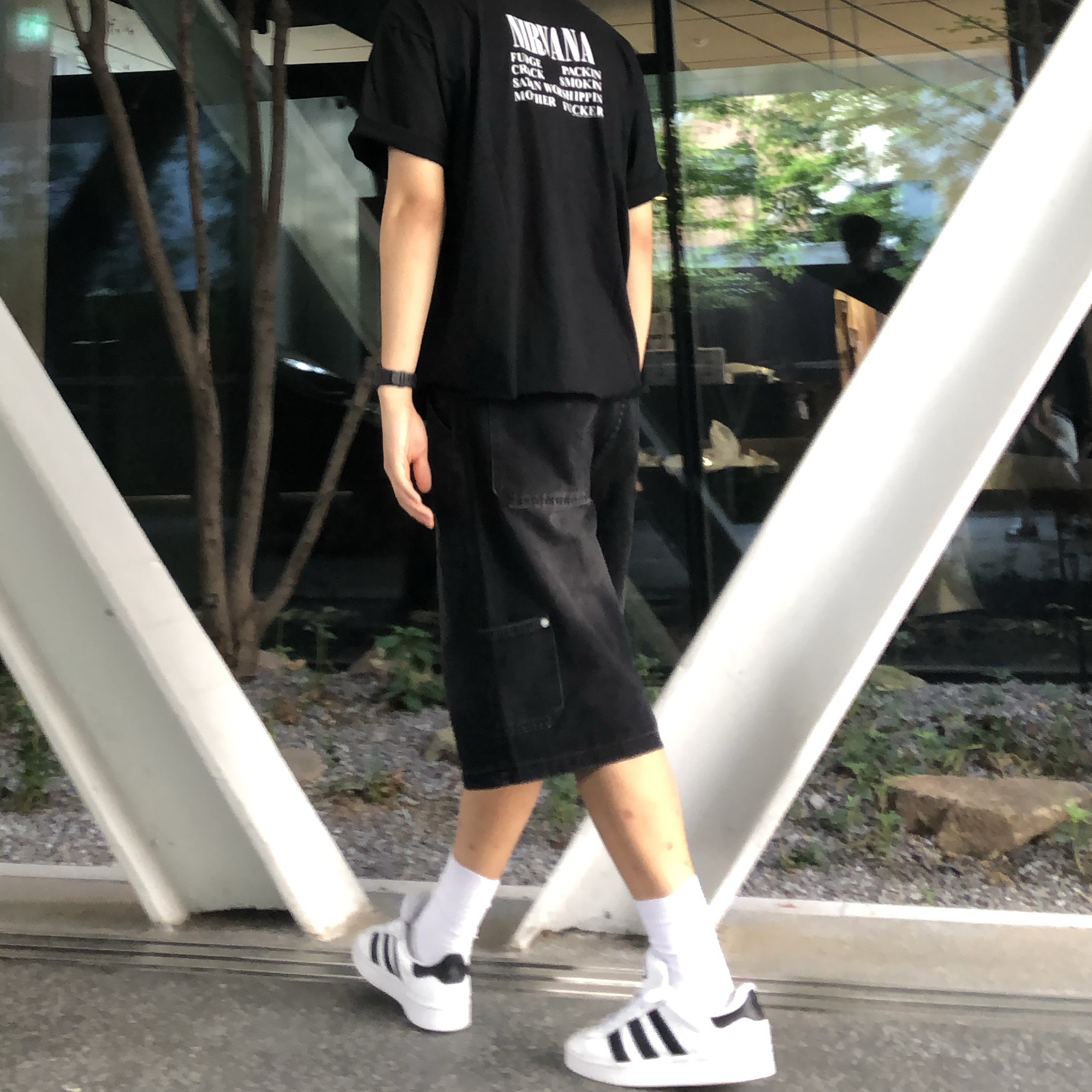 Adidas Campus 00s White Core Black 착용 스타일