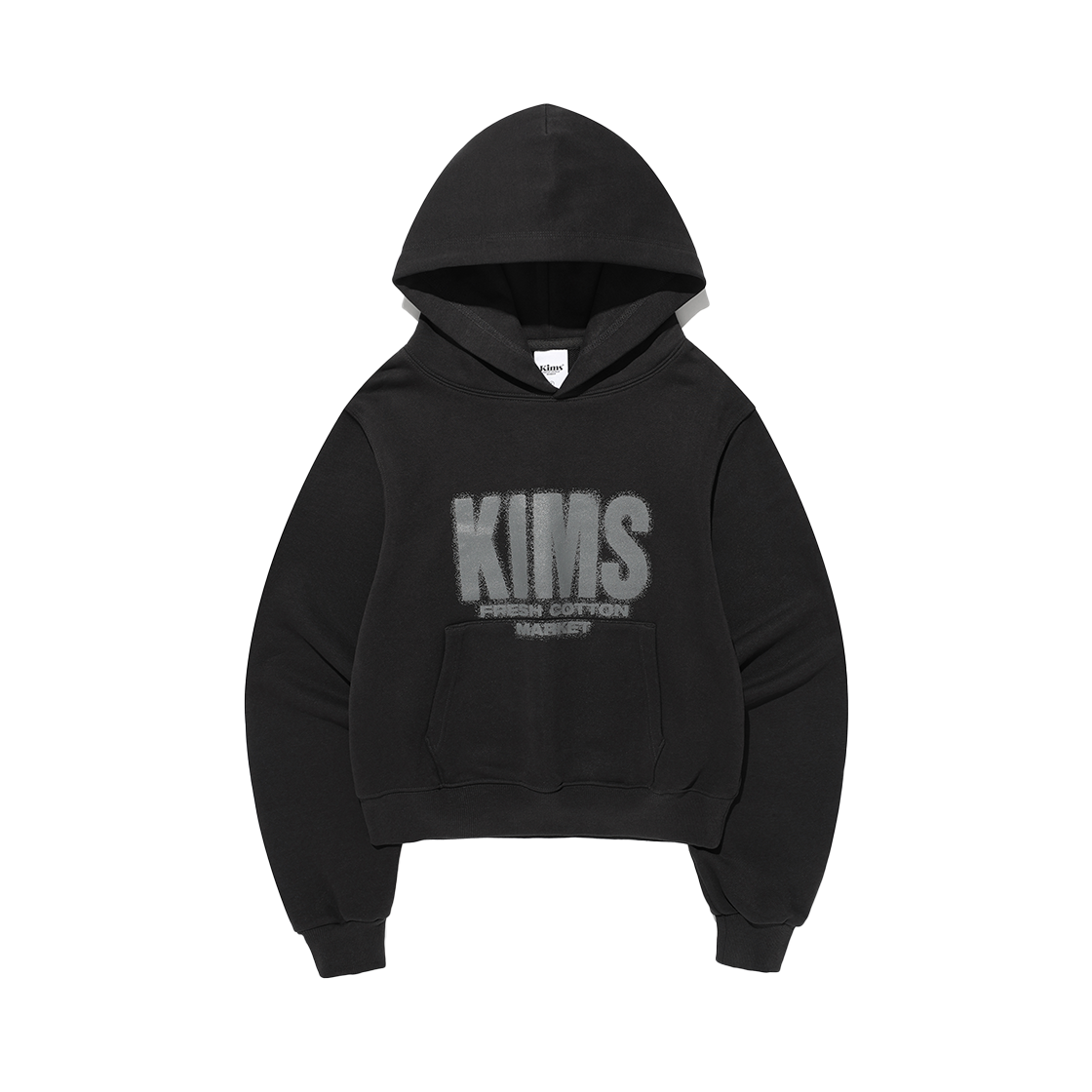 KIB5FUM401ABK Kims Fresh Cotton Market Hazy Elve Logo Hoodie Black