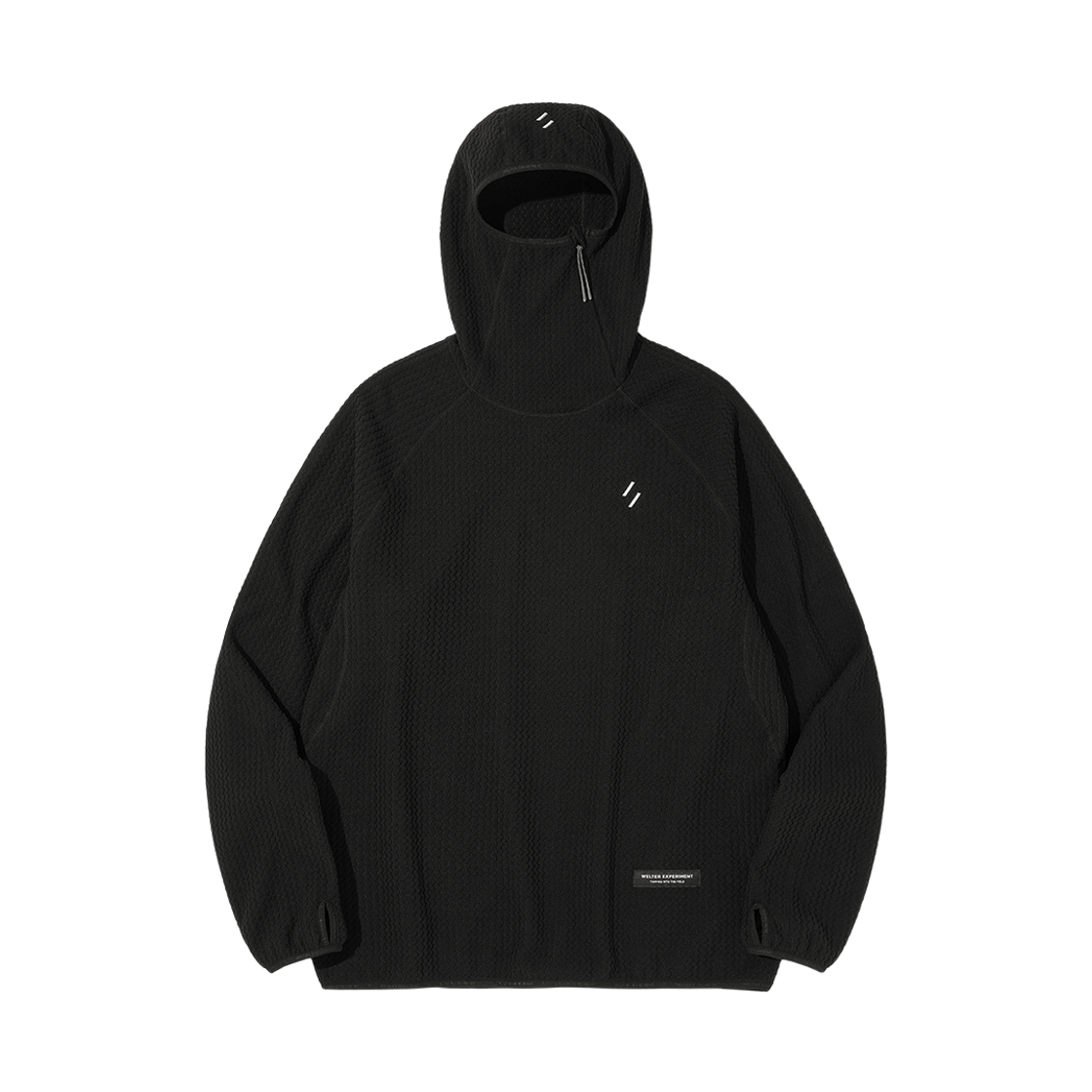 WBEWTH001BK WELTER EXPERIMENT Calora Fleece Hooded Fullover Black