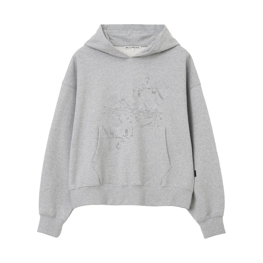 ML673MGR Millo Archive Fading Flare Hoodie Melange Gray