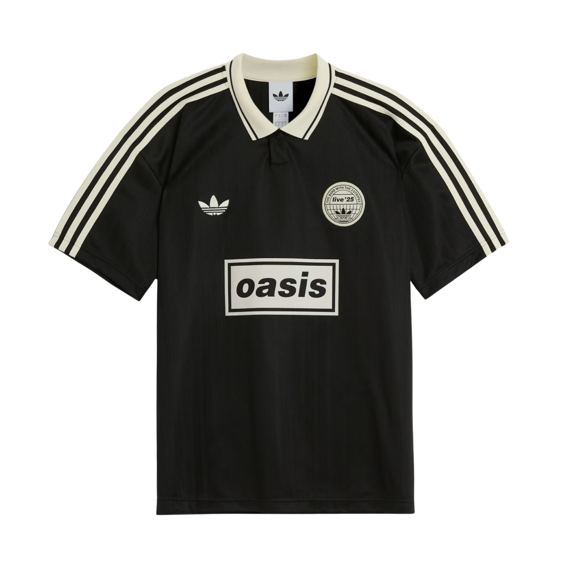 아디다스 x 오아시스 투어 자카드 저지 블랙 - KR 사이즈(Adidas x Oasis Tour Jacquard Jersey Black - KR Sizing)