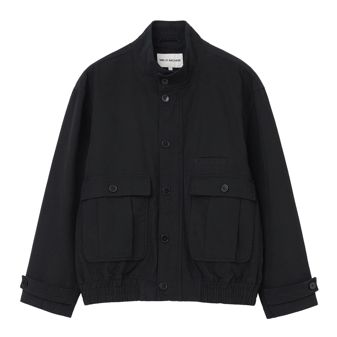 밀로 아카이브 스프레드 하이넥 자켓 블랙(Millo Archive Spread Highneck Jacket Black)