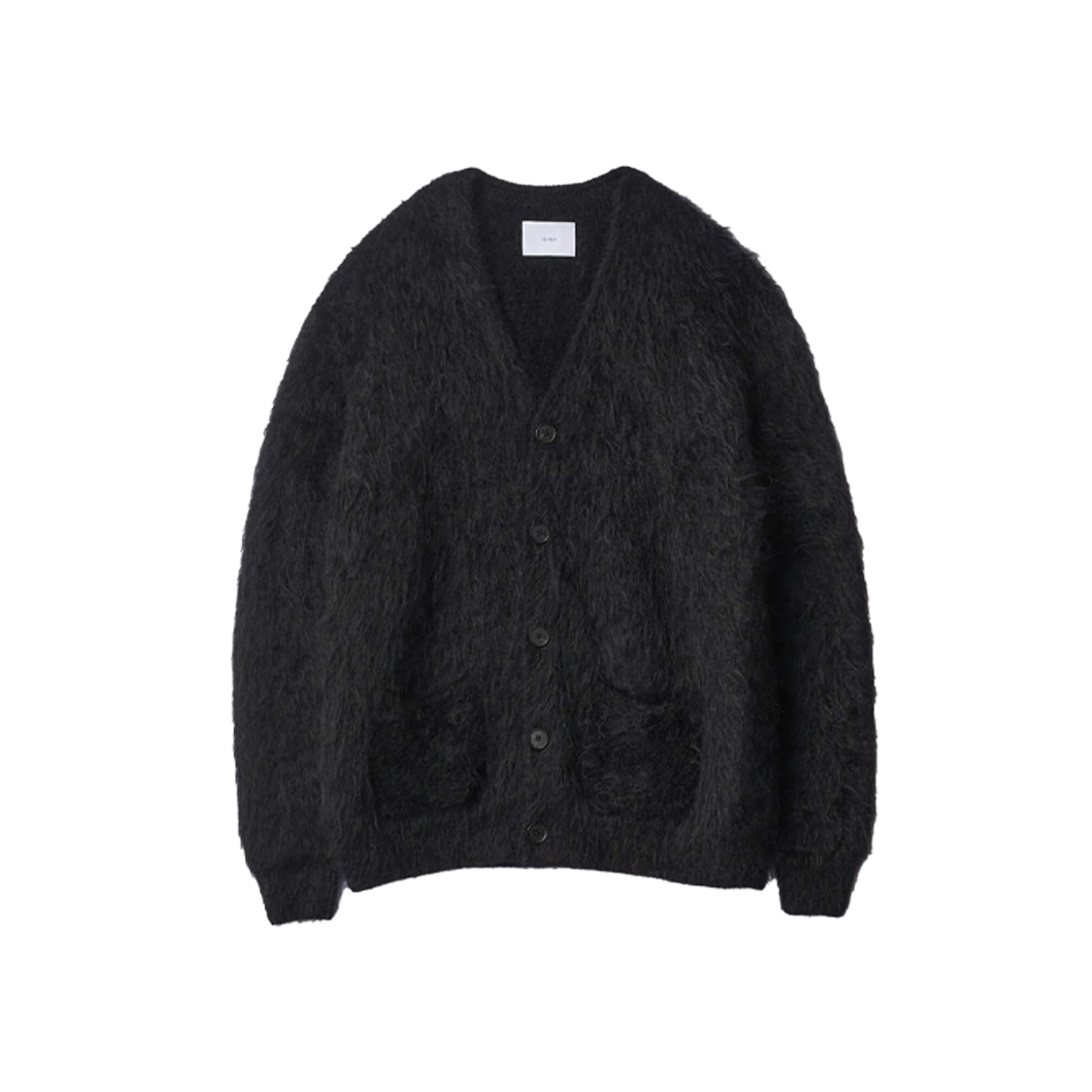 KM5DKNCSI09BK ssstein Kid Mohair Knit V Neck Cardigan Black - 25FW