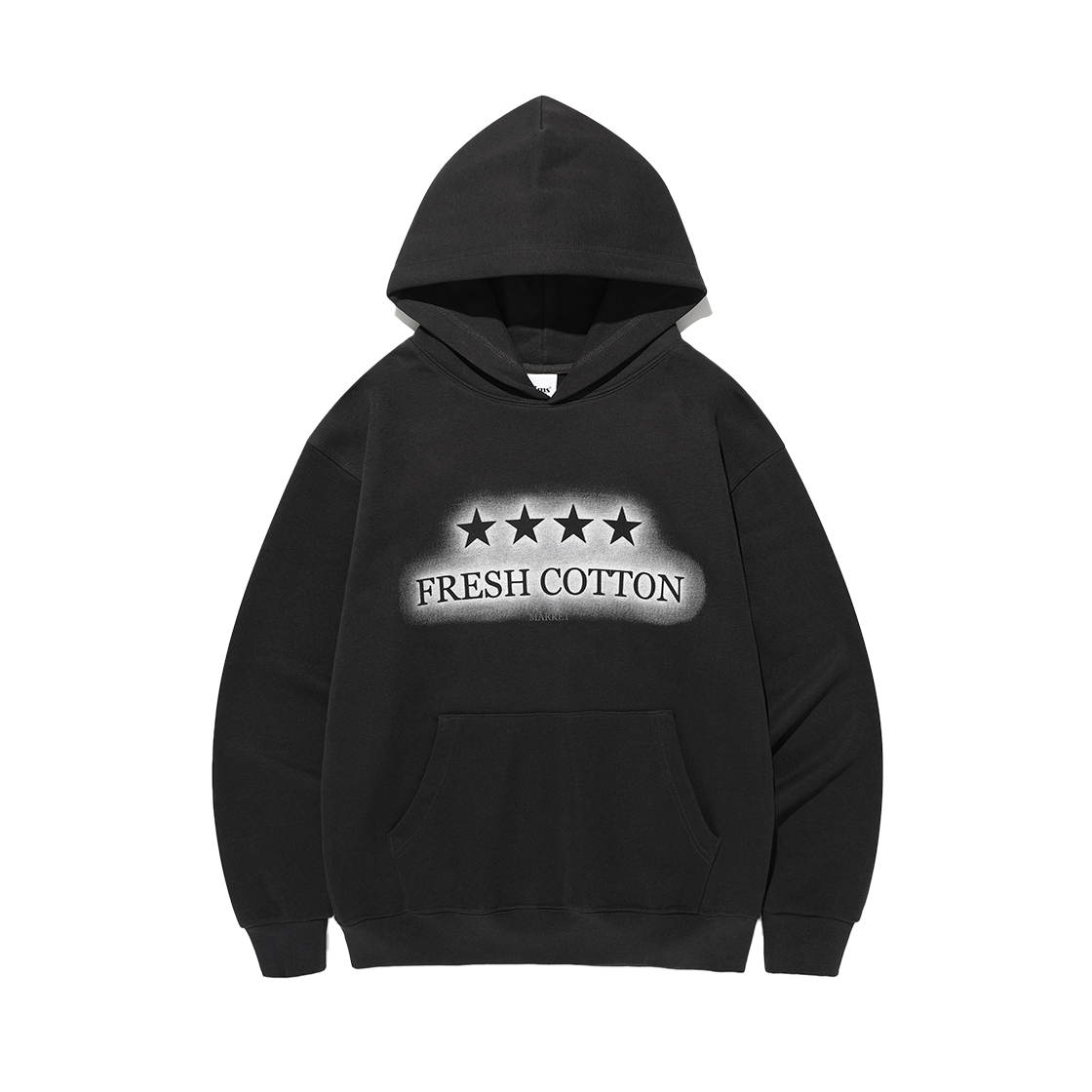 KIB5FUM408ABK Kims Fresh Cotton Market (Unisex) Four Star Logo Hoodie Black