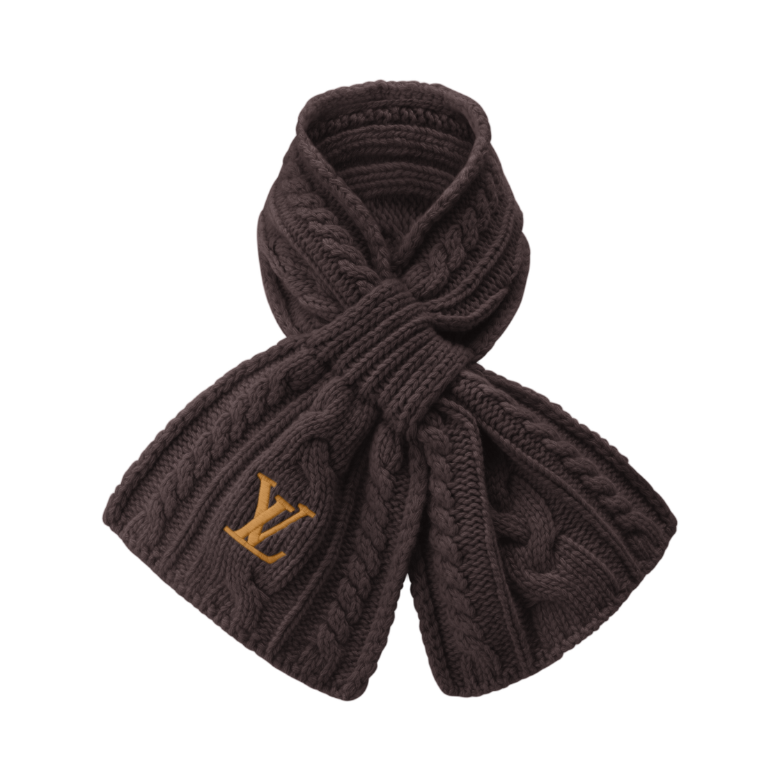 루이비통 온리 LV 미니 케이블 머플러 브라운(Louis Vuitton Only LV Mini Cable Muffler Brown)