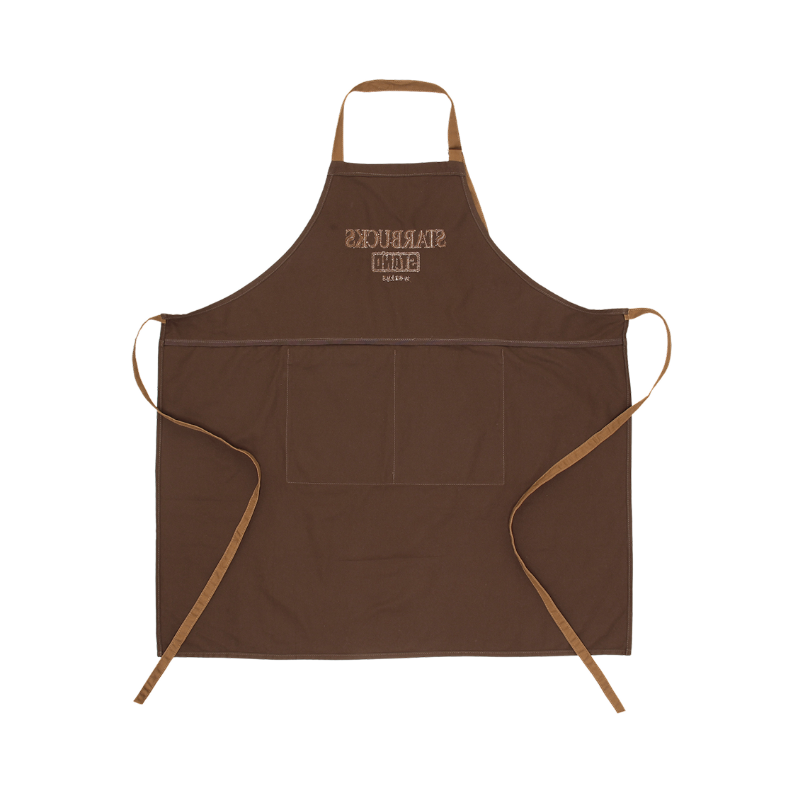 스타벅스 x 빔즈 로고 유틸리티 에이프런 브라운(Starbucks x Beams Logo Utility Apron Brown)