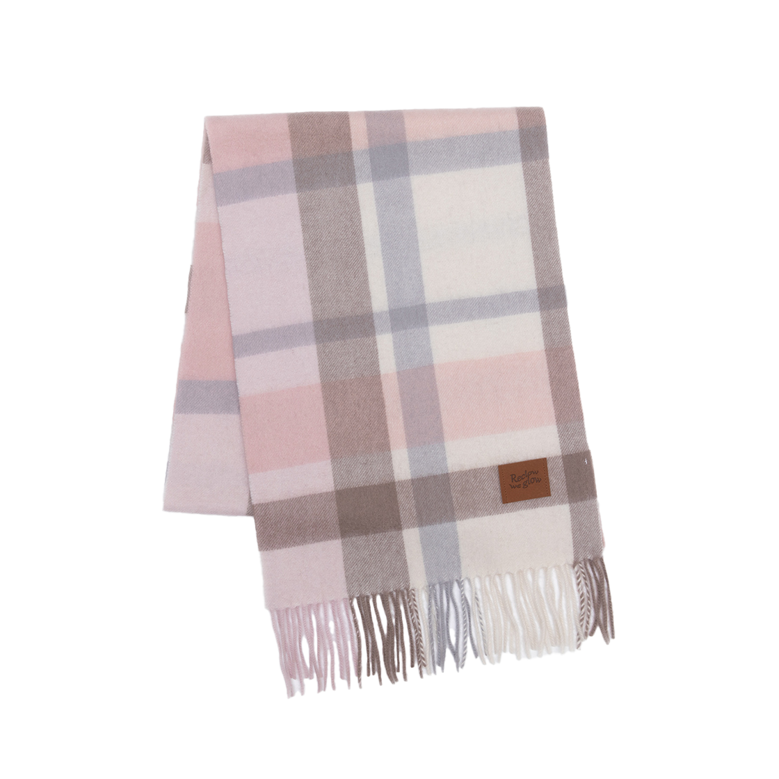 리끌로우 캐시미어 100% 체크 머플러 아이보리(RECLOW 100% Cashmere Check Muffler Ivory) - 1