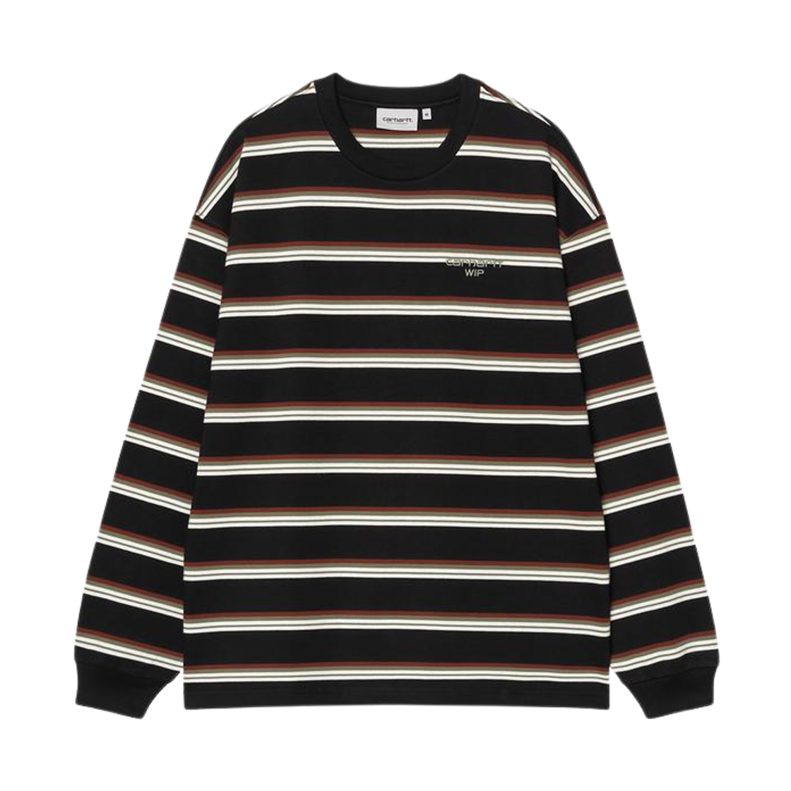 I035303-37D-XX Carhartt WIP Holm Stripe Long Sleeve T-Shirt Black