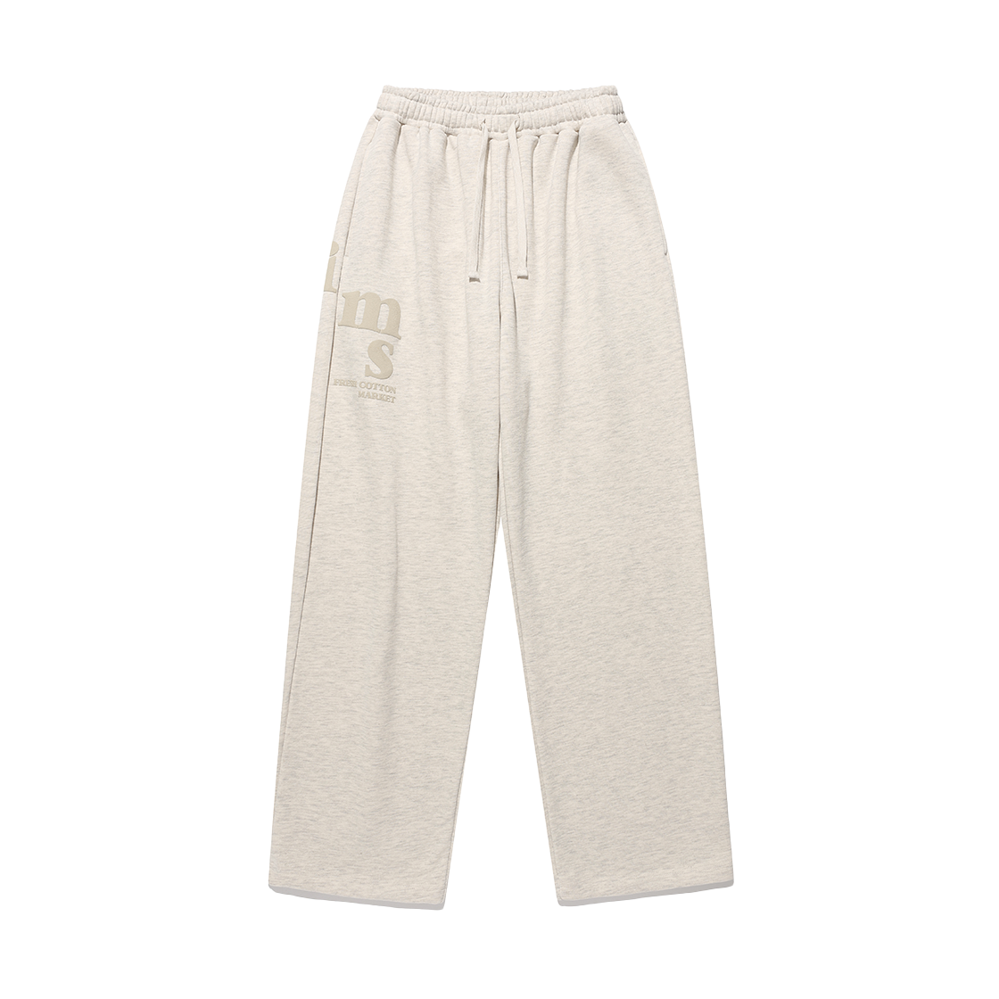 KIB5FUPP02AOT Kims Fresh Cotton Market Messy Alpha Logo Sweatpants Oatmeal