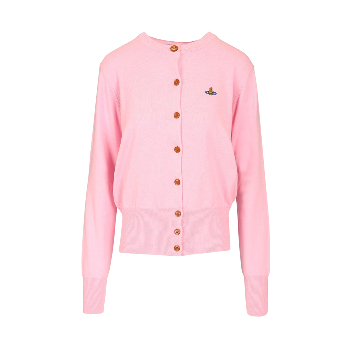 1803002P-Y001V-G401 (W) Vivienne Westwood Bea Crewneck Cardigan Pink