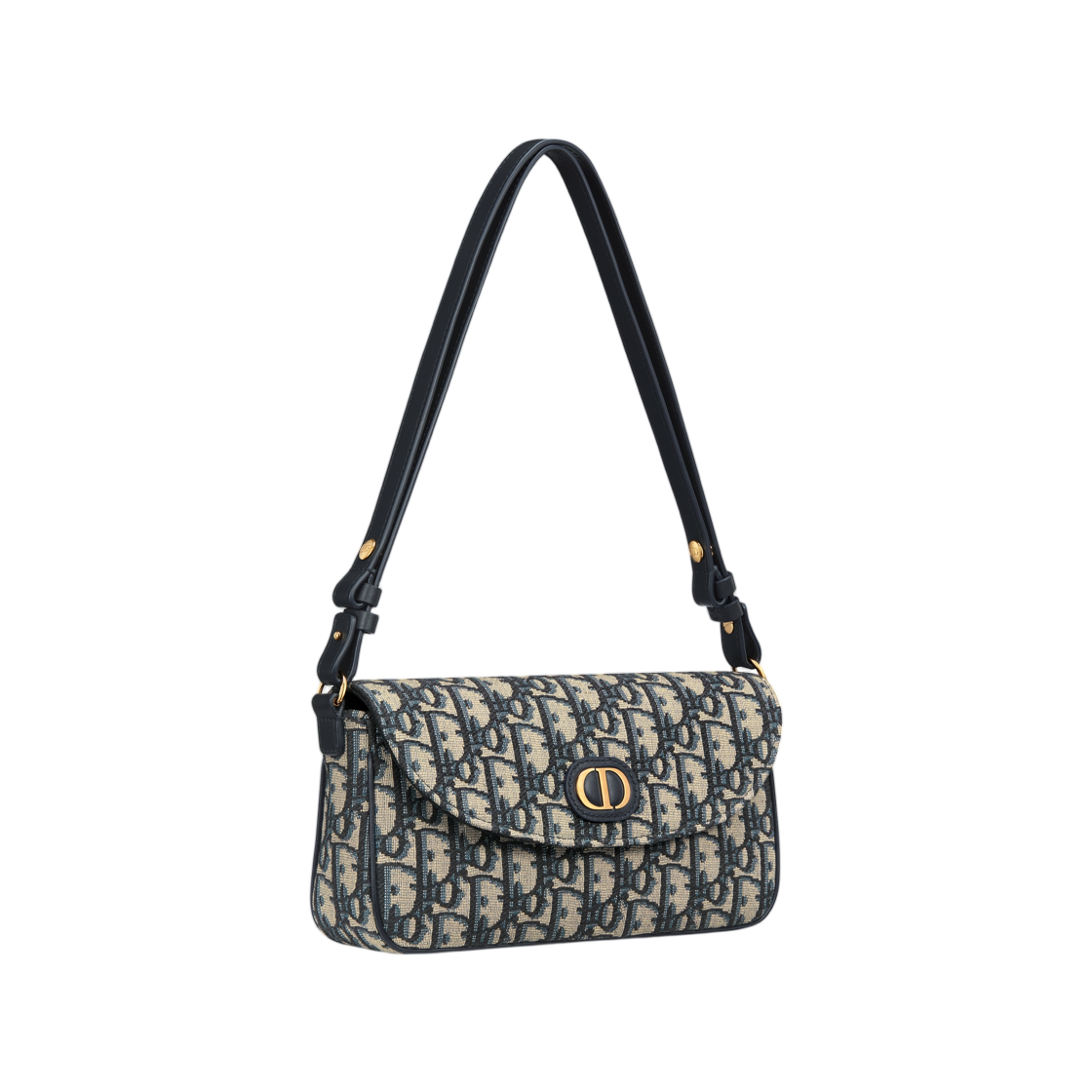 디올 30 몽테인 D-바인 파우치 체인 디올 오블리크 자카드 블루(Dior 30 Montaigne D-Vine Pouch with Chain Dior Oblique Jacquard Blue) - 2