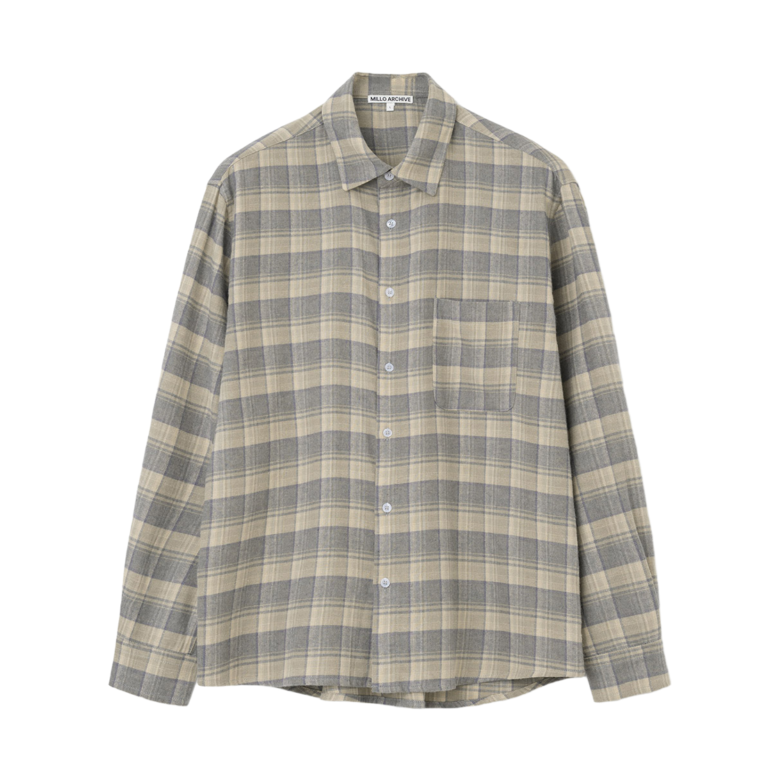 ML690BEG Millo Archive Ombre Check Shirts Beige