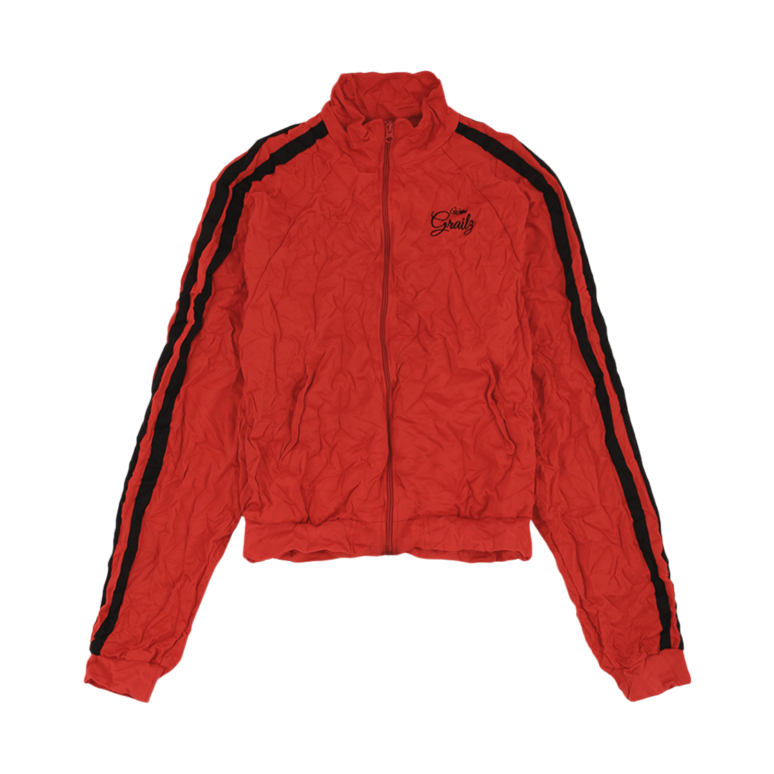 GR25FWMO01RD Grailz Crinkle Track Jacket Red