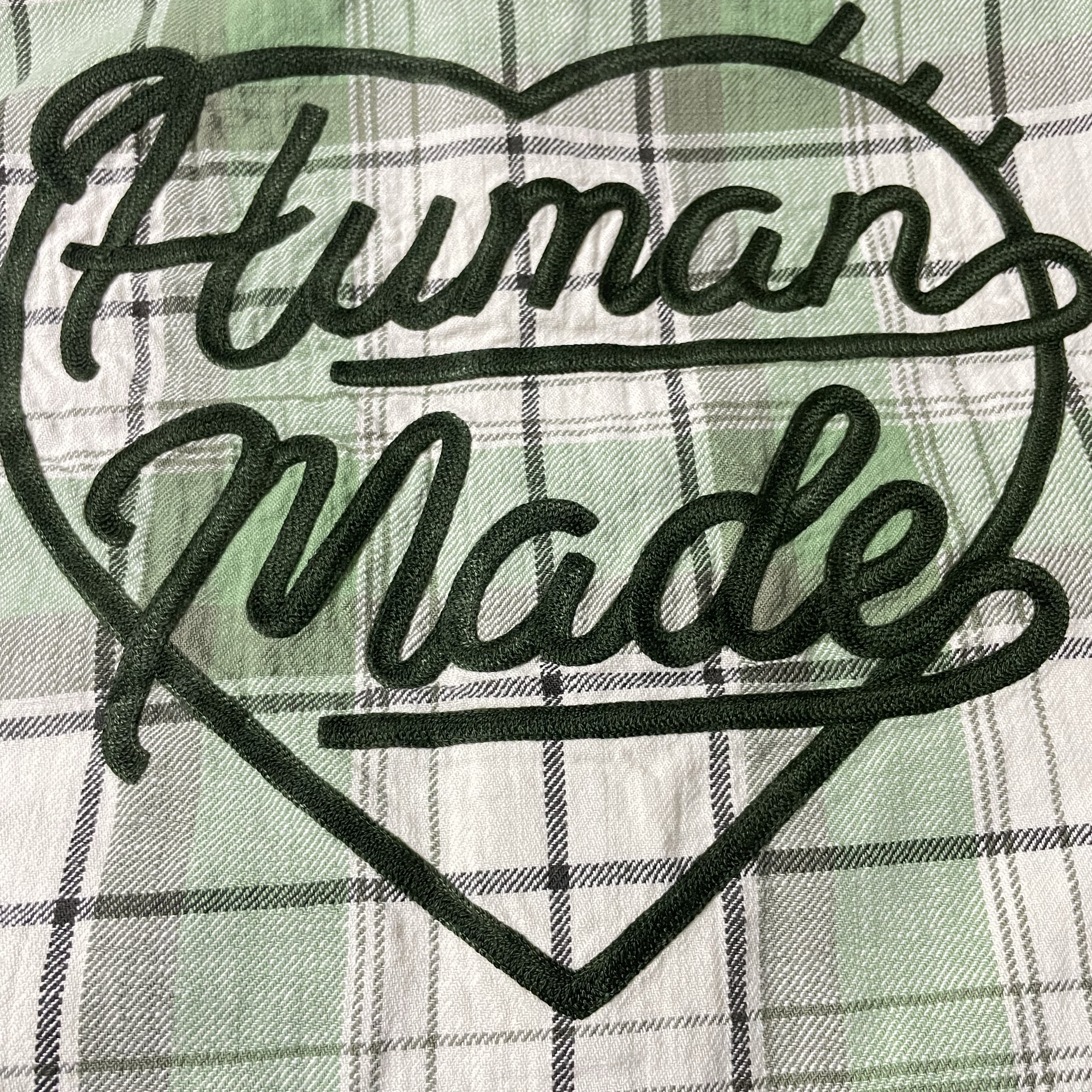 Human Made Checked Overshirt Green 착용 스타일 - 2