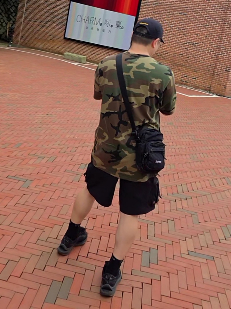 Supreme Bullion Dragon 6-Panel Black - 25SS, Supreme Small Box T-Shirt Woodland Camo - 25SS 착용 스타일