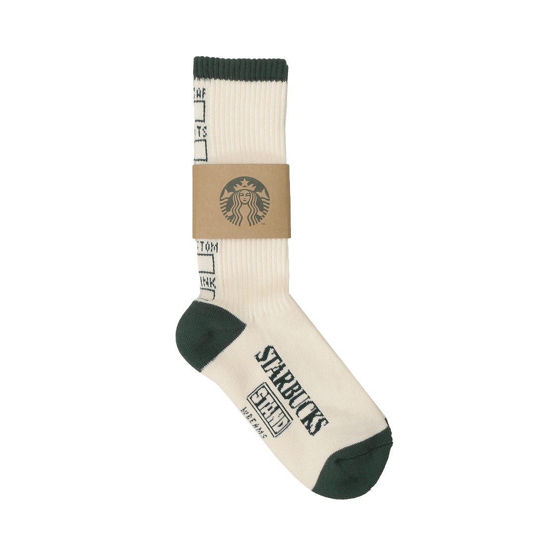 스타벅스 x 빔즈 드링크 ID 삭스 아이보리(Starbucks x Beams Drink ID Socks Ivory) - 1