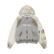 Grailz Lowkey Dirty Zip Hoodie Oatmeal