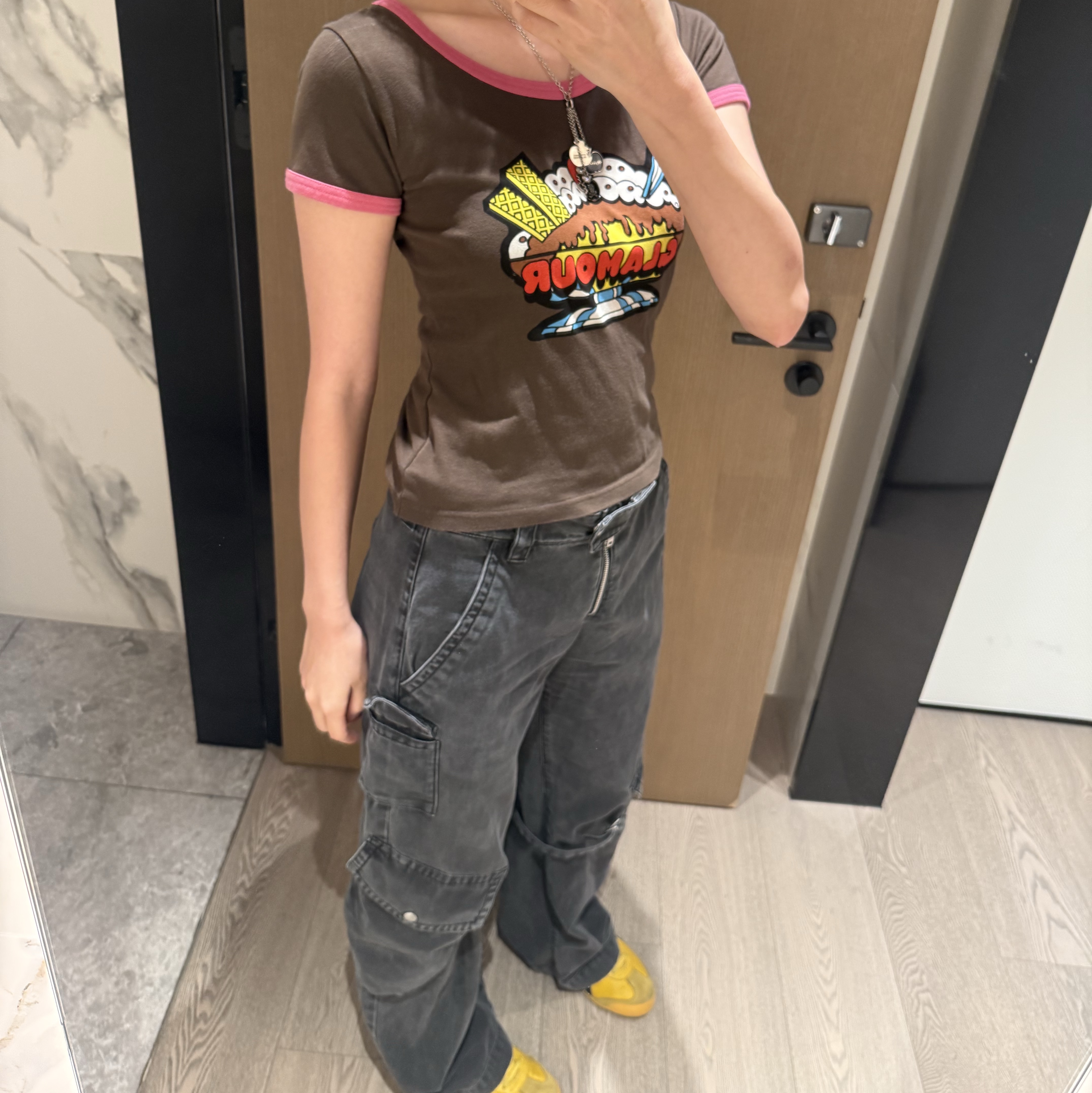 Onitsuka Tiger Mexico 66 Yellow Black, (W) Hysteric Glamour Glamour Paffe Chibi T-Shirt Brown - Parco Exclusive 착용 스타일 - 2