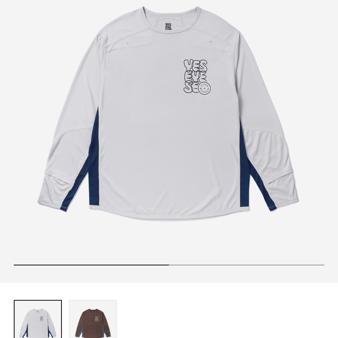 Nike Zoom Fly 6 White Pure Platinum, YESEYESEE® x HIKER WORKSHOP® Active L/S Tee Light Grey 착용 스타일 - 2