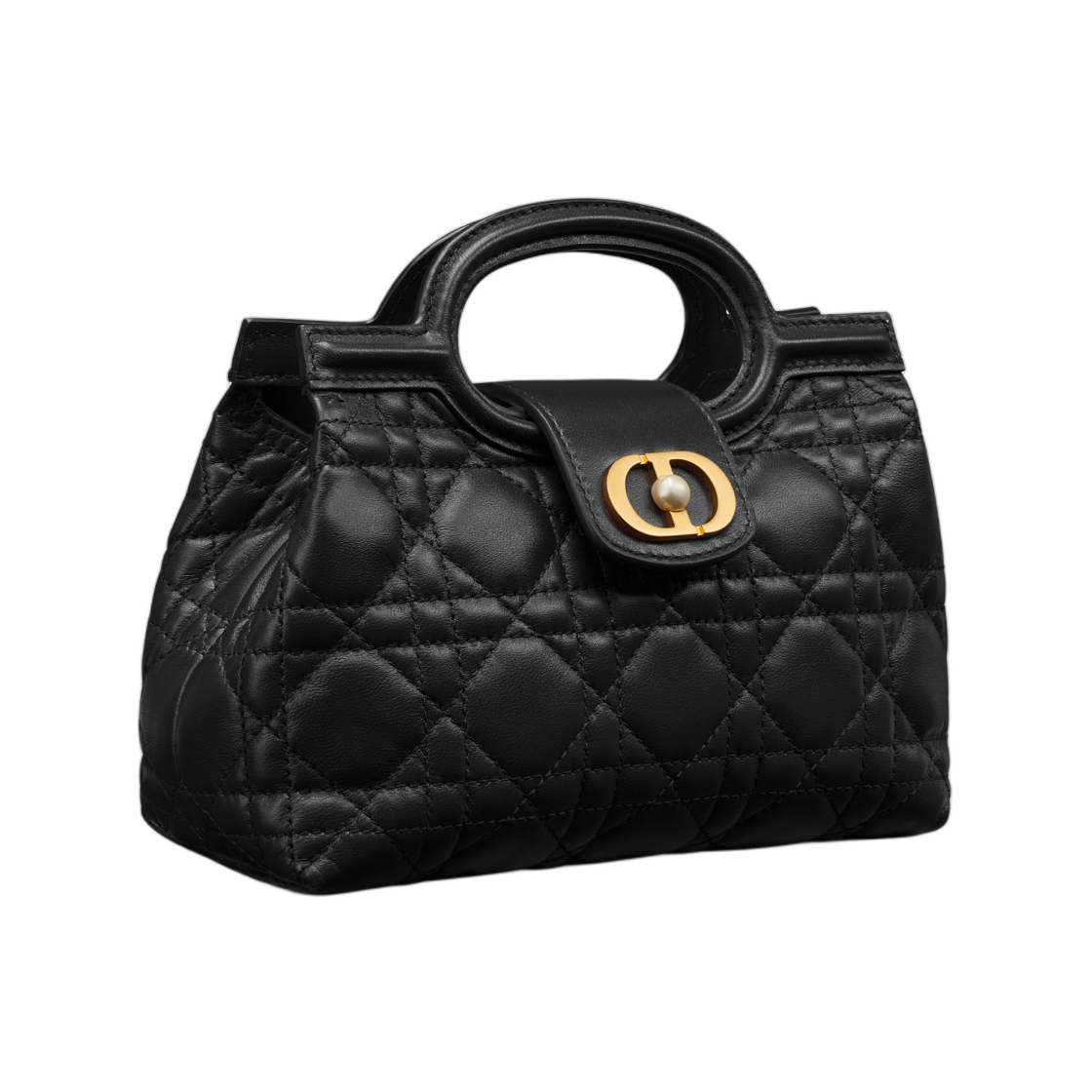 디올 졸리 탑 핸들 미니 백 까나쥬 램스킨 블랙(Dior Jolie Top Handle Mini Bag Cannage Lambskin Black) - 2