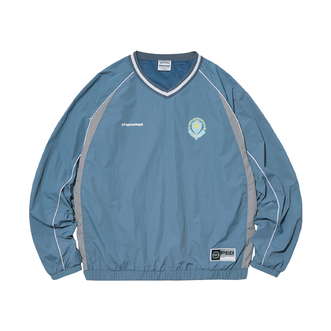 PFF1LS301CBL Phyps Dept Pokemon Piping Nylon Long Sleeve Blue