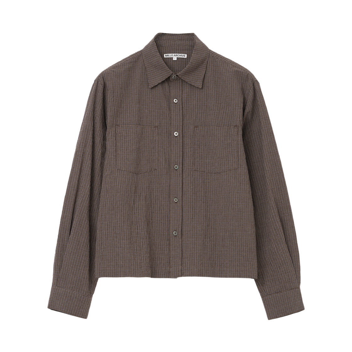 ML665VBR Millo Archive Crop Move Shirts Vintage Brown