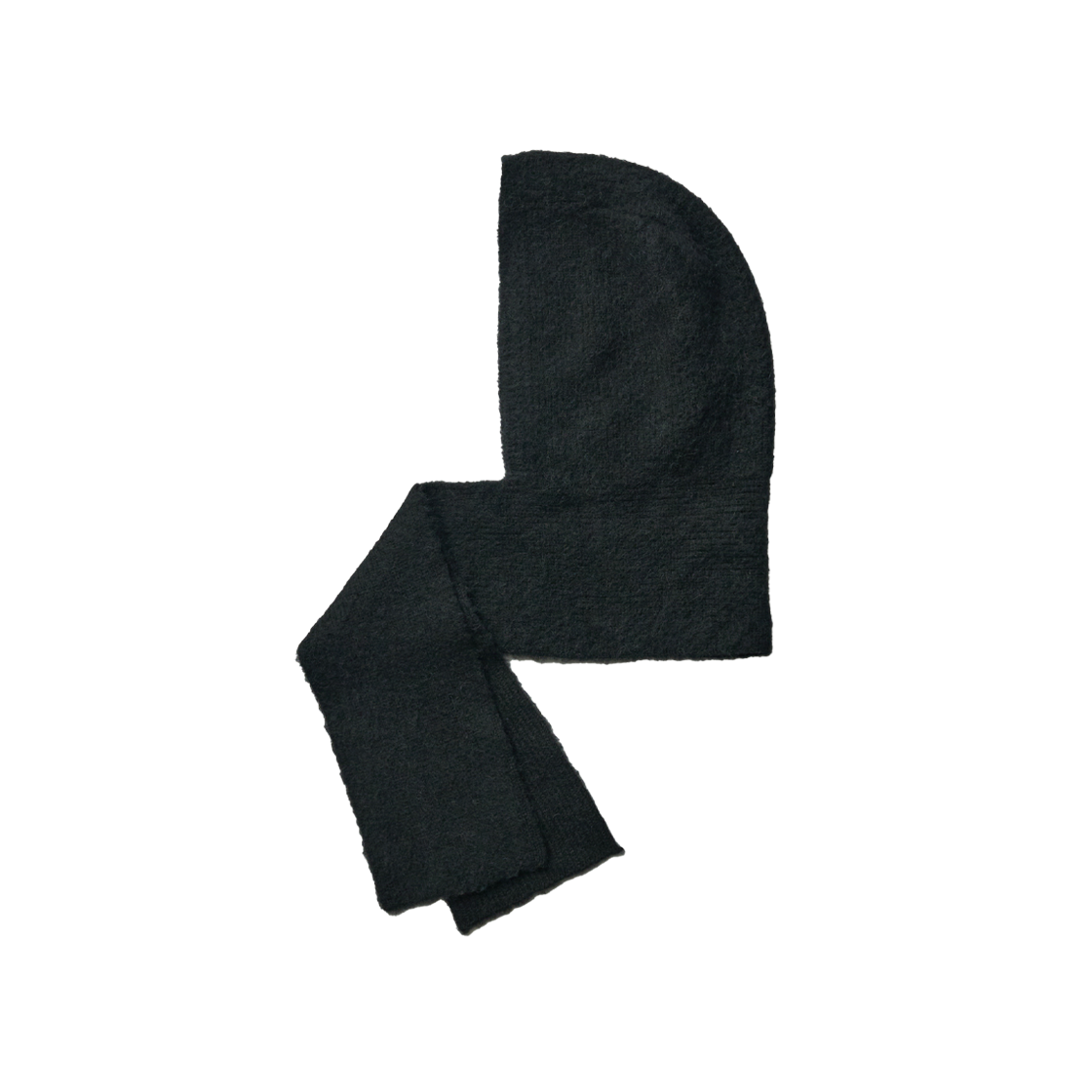 슈타인 울 알파카 밀드 니트 바라클라바 블랙 - 25FW(ssstein Wool Alpaca Milled Knit Balaclava Black - 25FW)