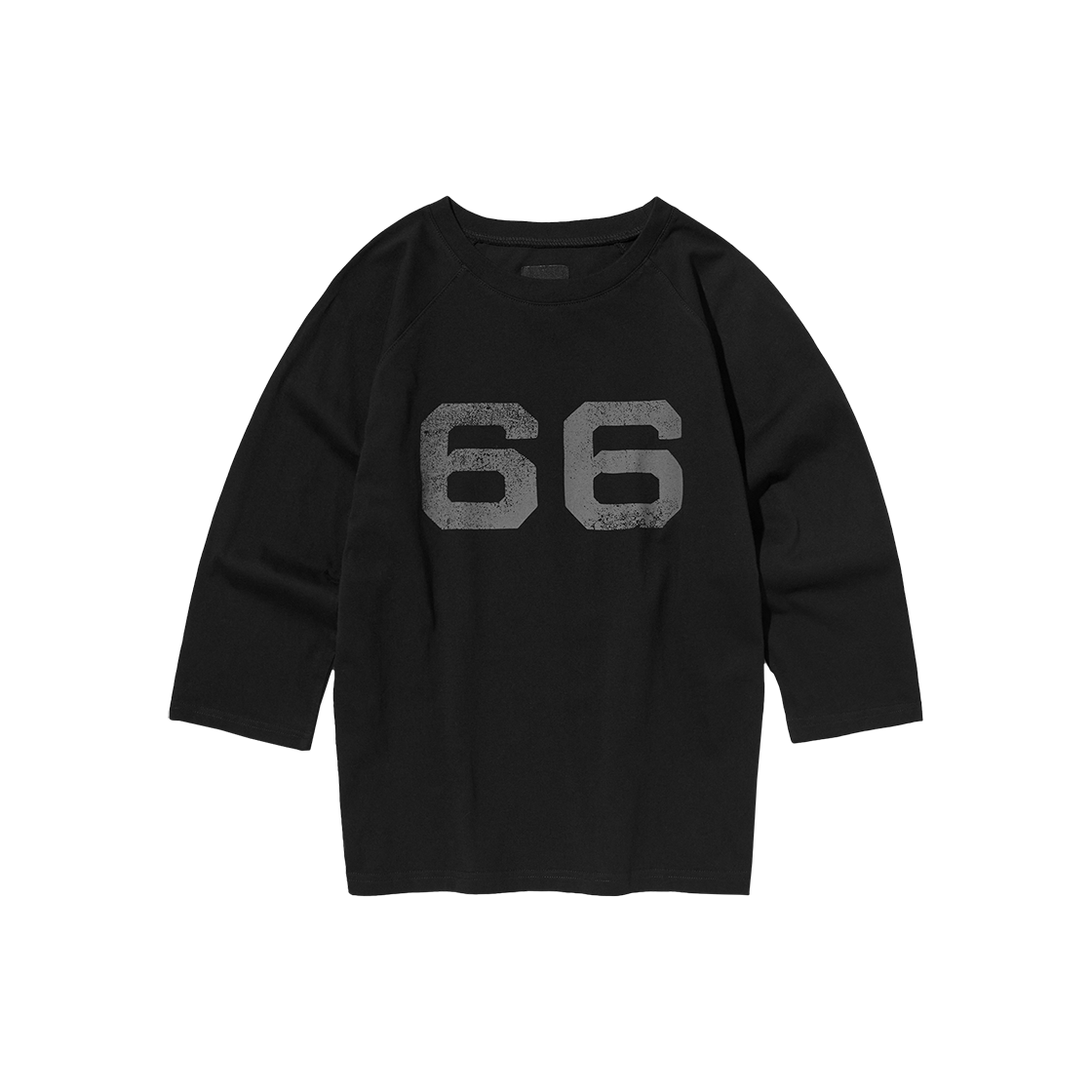 SDEFTO125BK Suade 66 Raglan 4/3 Sleeve Black