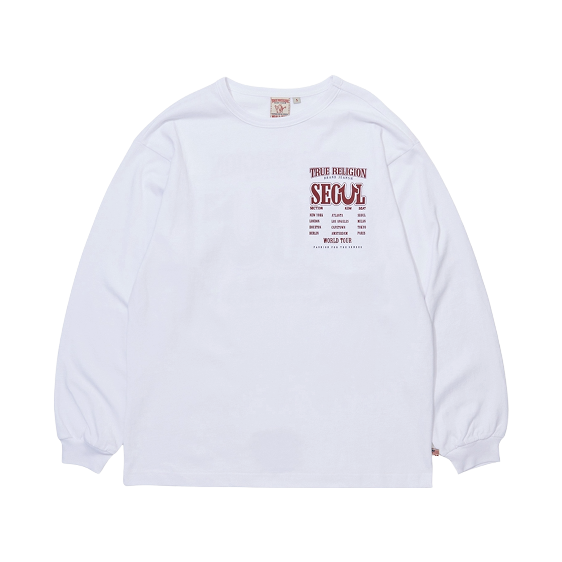 TRA3TSU105WWH True Religion Seoul Chapter Long Sleeve White