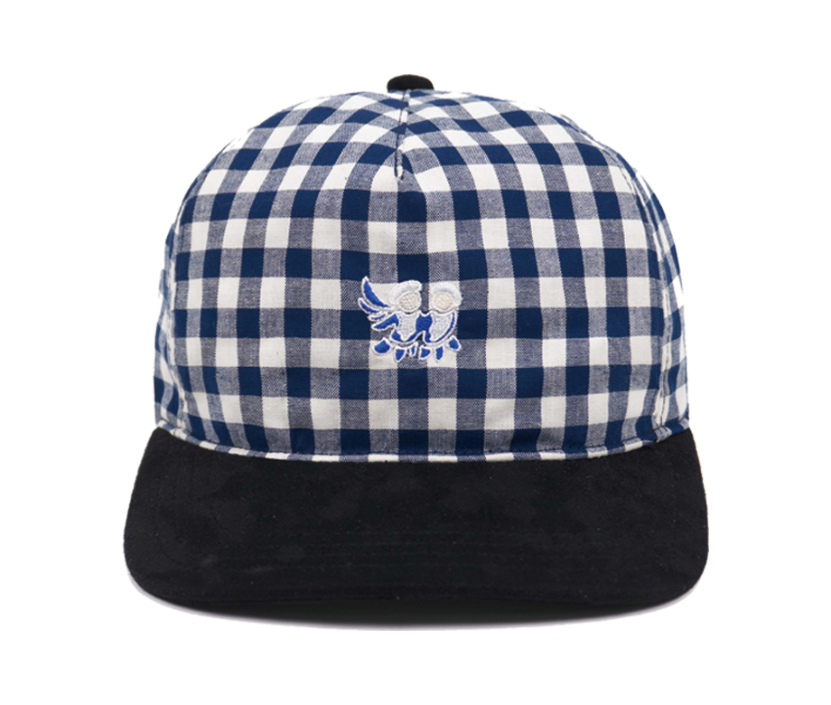 JTK_ARTISANAL_AW25_A01 JTK ARTISANAL Embroidery Check Cap Navy
