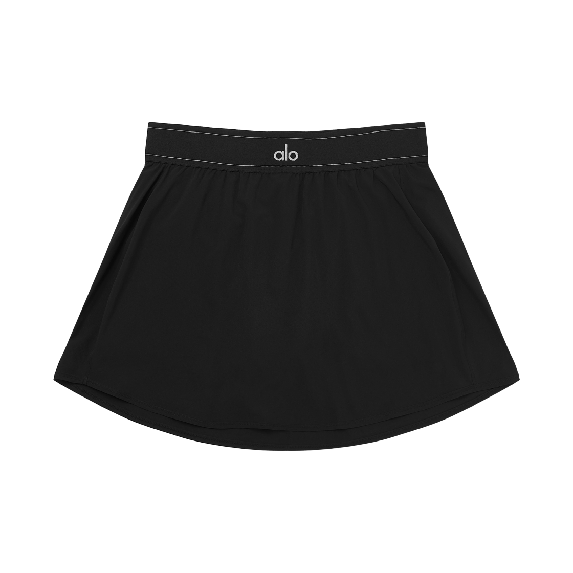 (W) 알로 요가 매치 포인트 테니스 스커트 블랙((W) Alo Yoga Match Point Tennis Skirt Black)