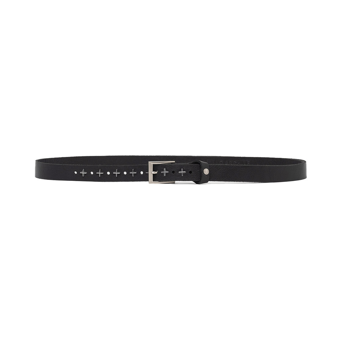 ML641BLK Millo Archive Aehter Slim Leather Belt Black