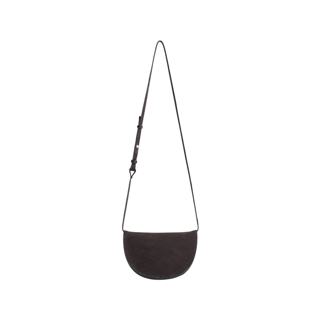코스 커브드 크로스바디 백 스웨이드 다크 브라운(COS Curved Crossbody Bag Suede Dark Brown) - 1