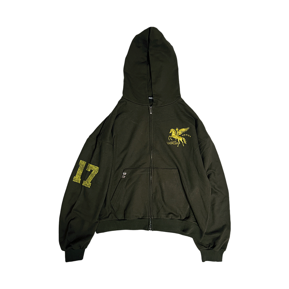 파코서플라이 폴링 엔젤 집업 후디 카키(PACOSPLY Falling Angel Zip Up Hoodie Khaki)