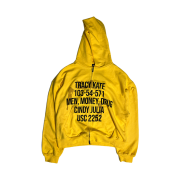 [트리플적립] PACOSPLY Tracy Zip Up Hoodie Yellow