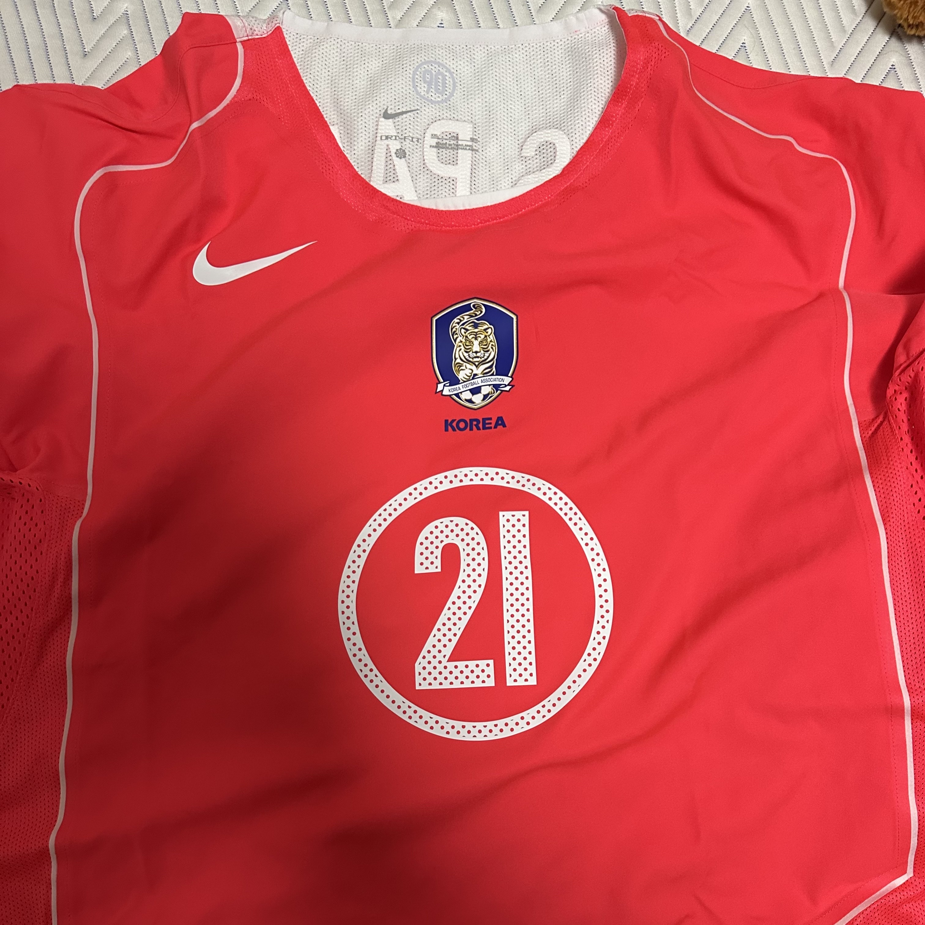 Nike Park Ji-Sung South Korea 2004 Total 90 Reissue Soccer Replica Jersey (Marking Ver.) 착용 스타일