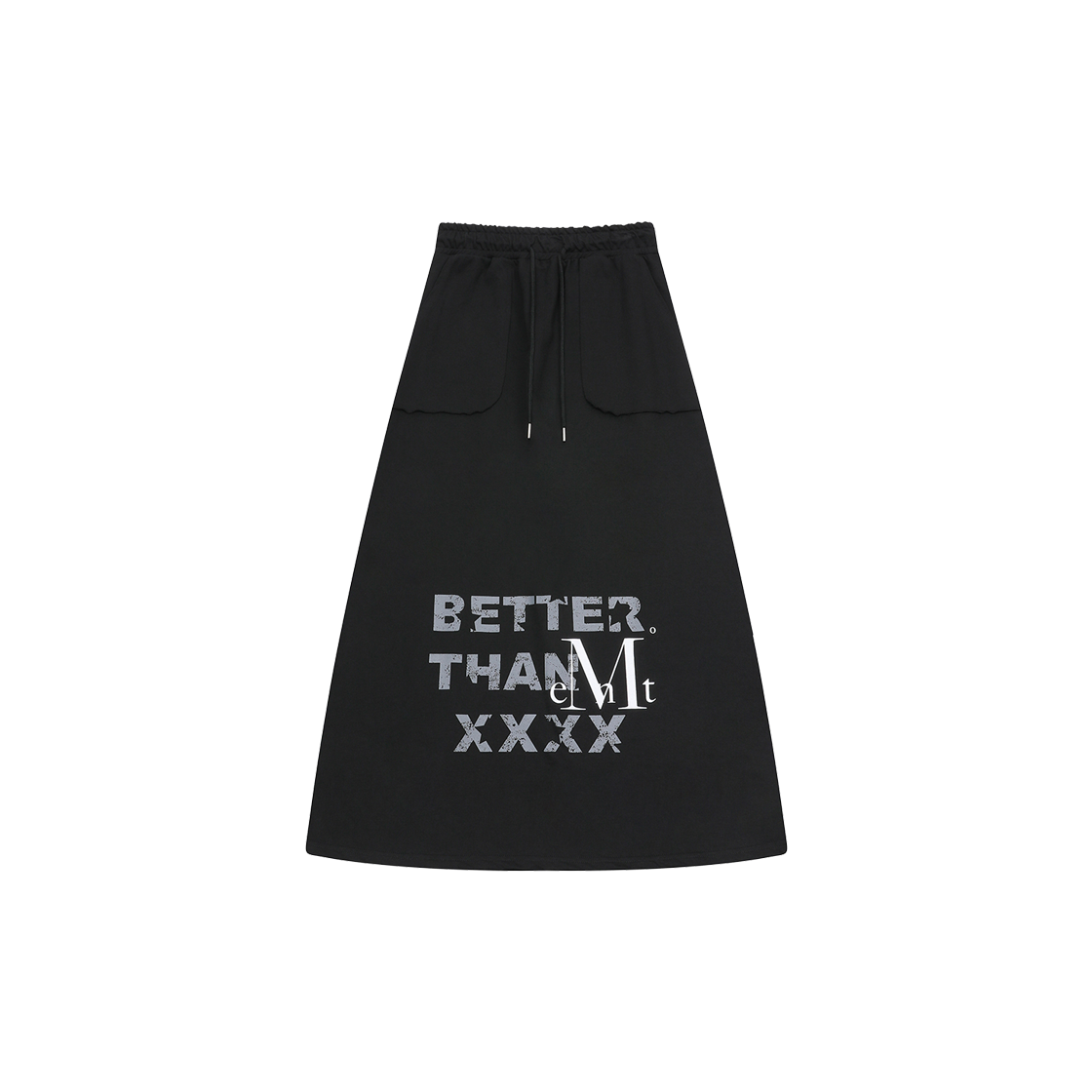 P0000BEB MUCENT Better Than X Set-Up Banding Long Skirt Black